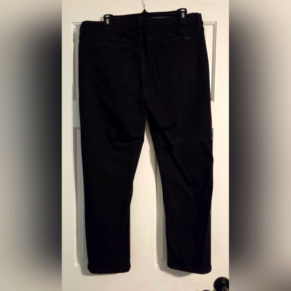 Jen 7 Ankle Straight Black Jeans